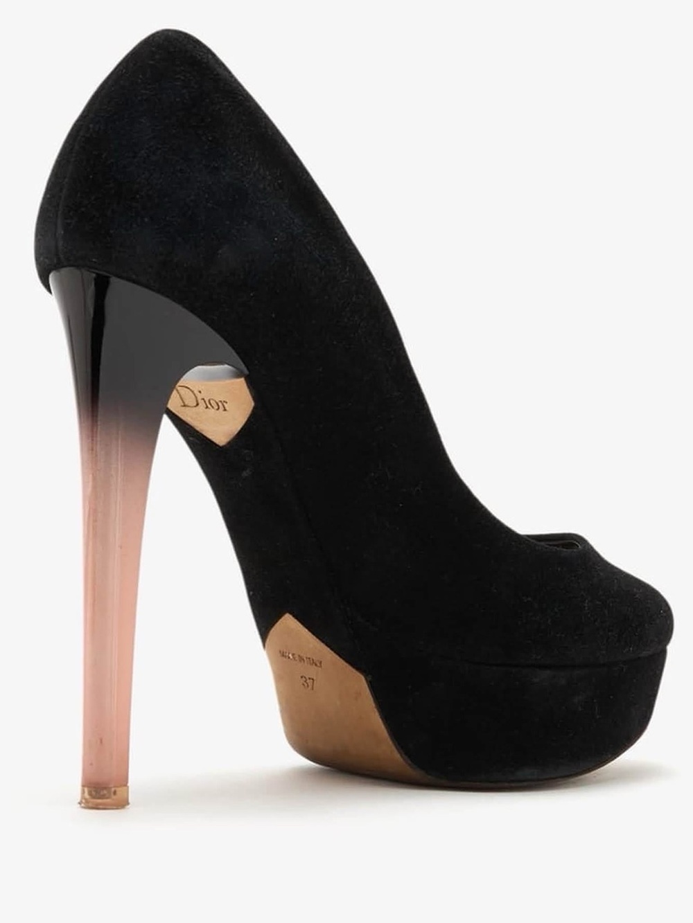 Authentic Dior Miss Dior Suede Peep-Toe Heels